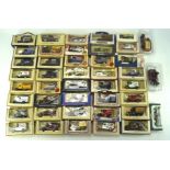 A collection of Lledo diecast vehicles, including cars and commercial vehicles,