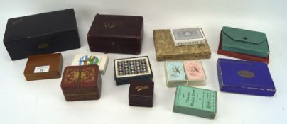 An assortment of 20th century vintage playing and games cards,