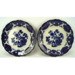 Two Ridgway and Morley 'Cashmere' pattern plates,