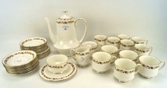 A Royal Kent 'Golden Glory' part tea and coffee service, including teapot, tea cups, coffee cups,