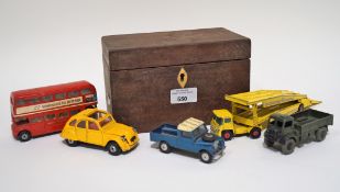 A small assortment of Corgi and Dinky diecast model vehicles,