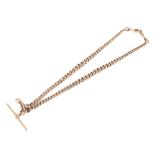 A 9ct rose gold Albert Chain,