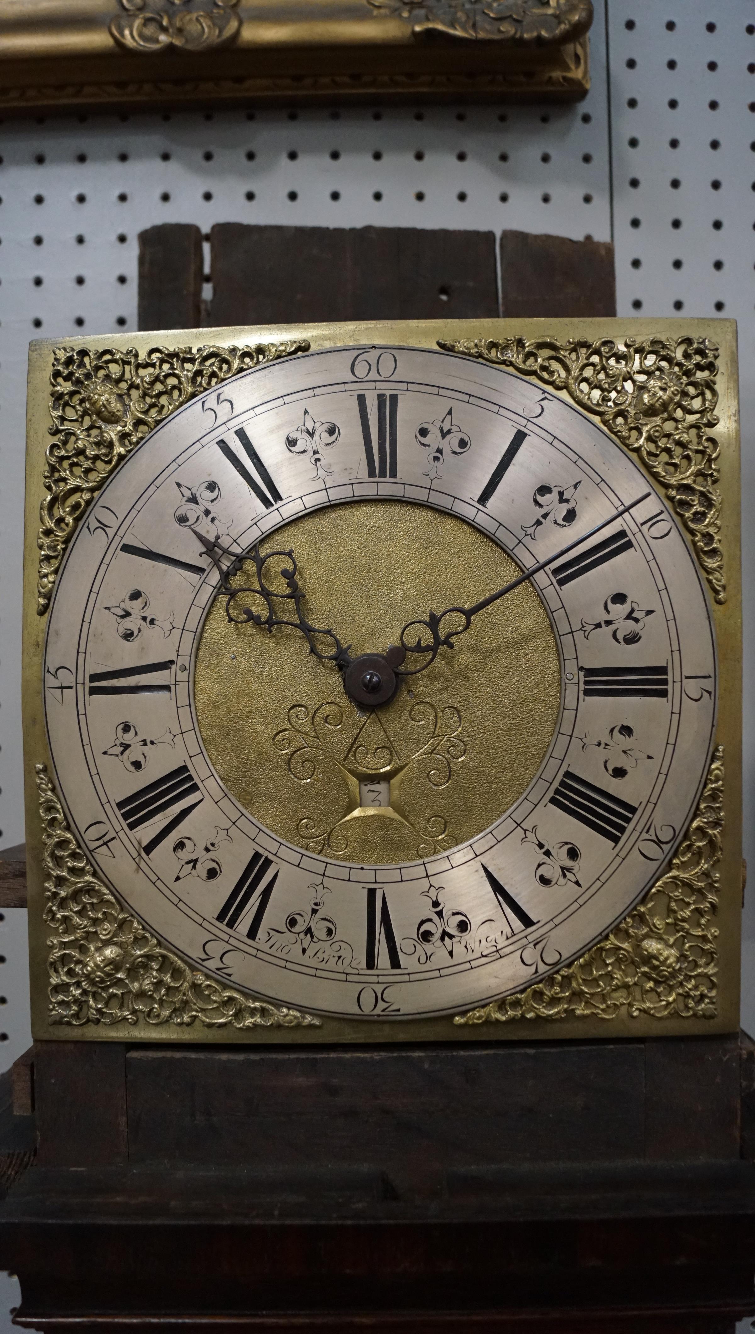 An 18th century oak longcase 30 hour clock with brass dial, named for Thomas Bridge Wigan, - Image 20 of 20
