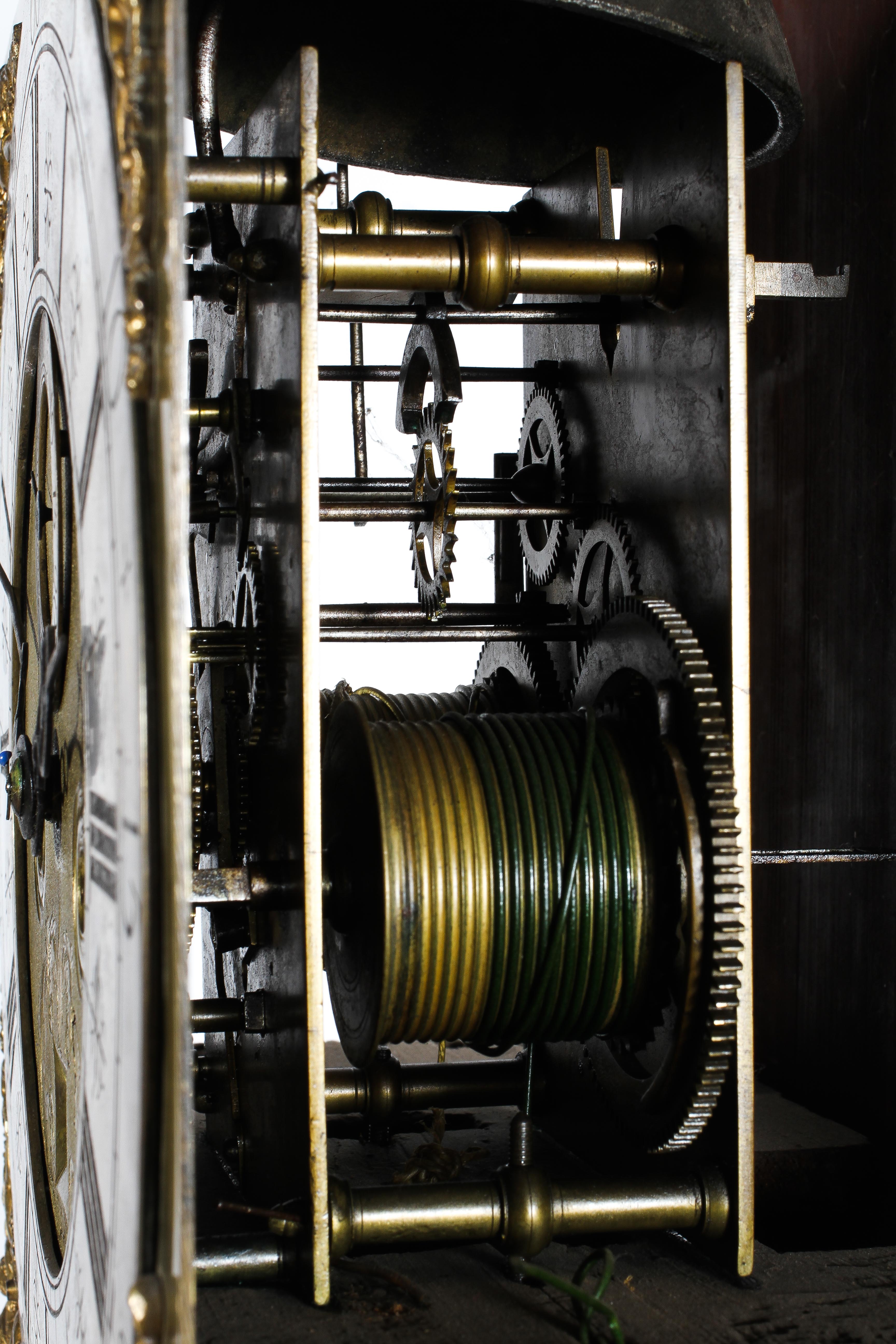 A late 18th century mahogany brass dialled eight day longcase clock, named for InCulliford Bristol, - Image 4 of 4