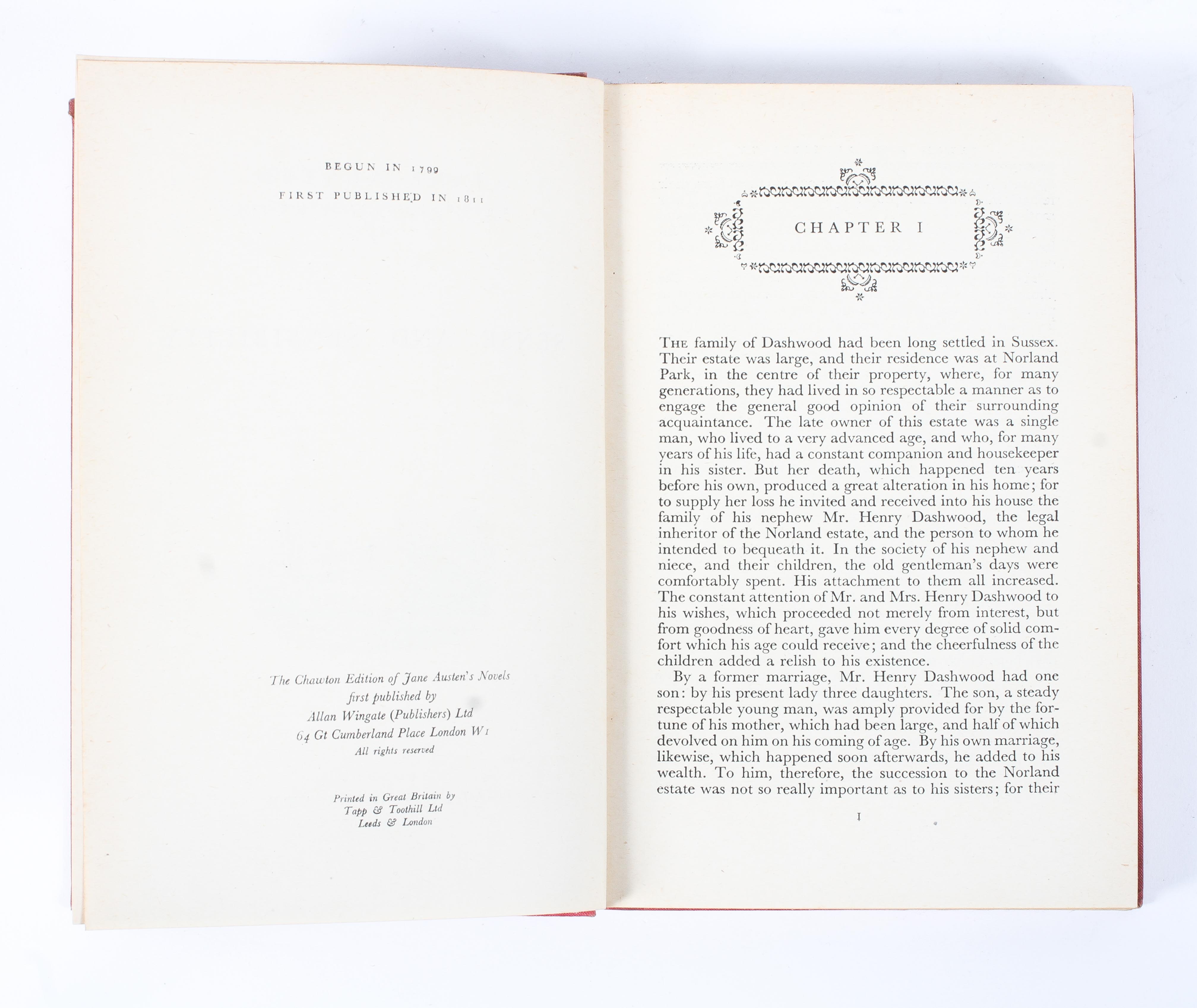 Six Chawton editions of works by Jane Austen, Allan Wingate, 1948, comprising: Emma, - Image 7 of 7