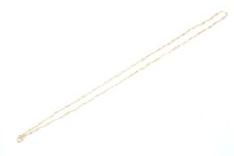 A 14ct gold Hong Kong chain link necklace, drop 43cm,