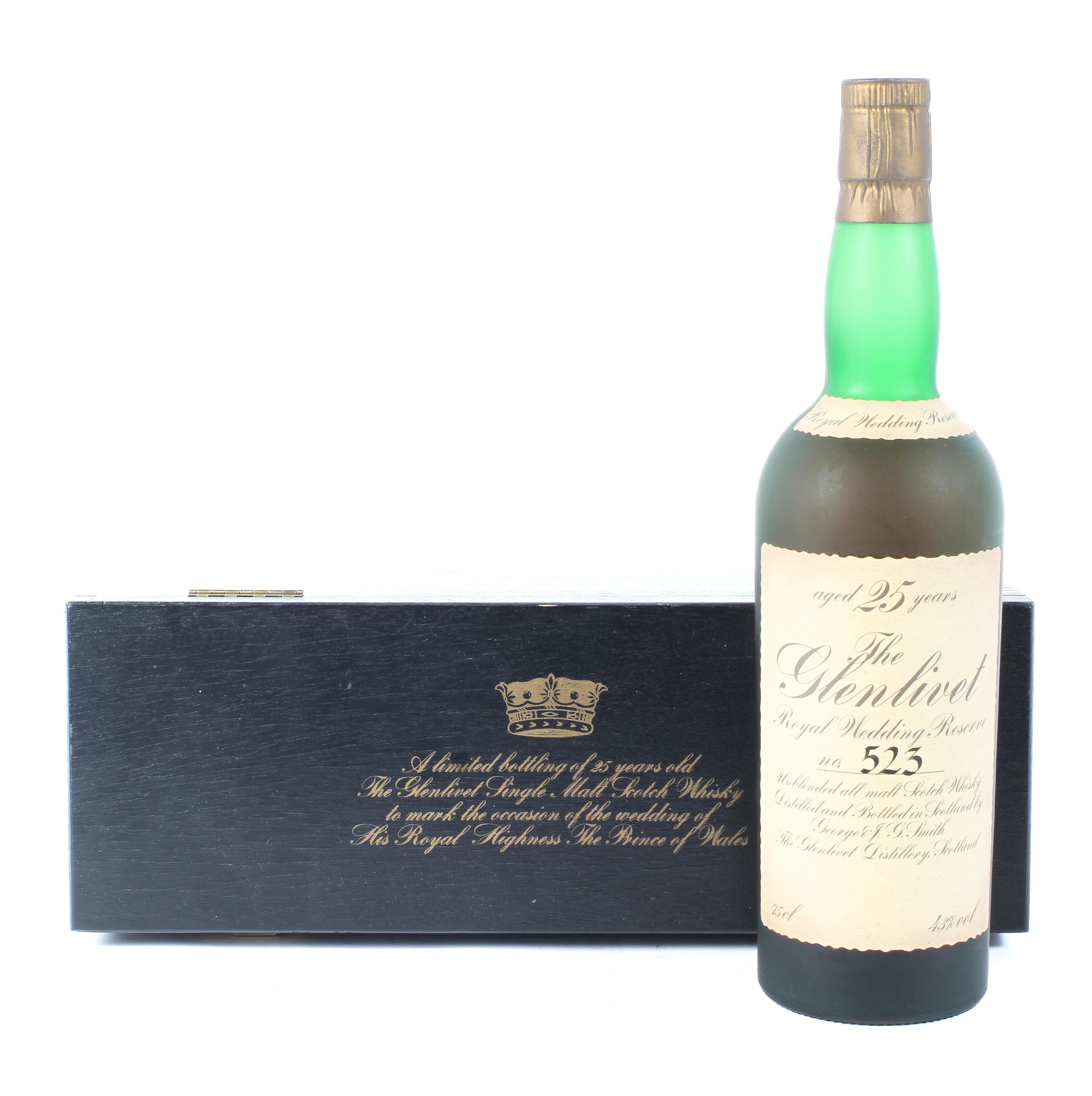 A bottle of The Glenlivet 25 year old Royal Wedding reserve unblended all malt Scotch whisky, - Image 3 of 9