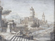 Attributed to Gaspard van Wittel, Vanvittelli, (Holland, 1653-1736), An Architectural Capriccio,