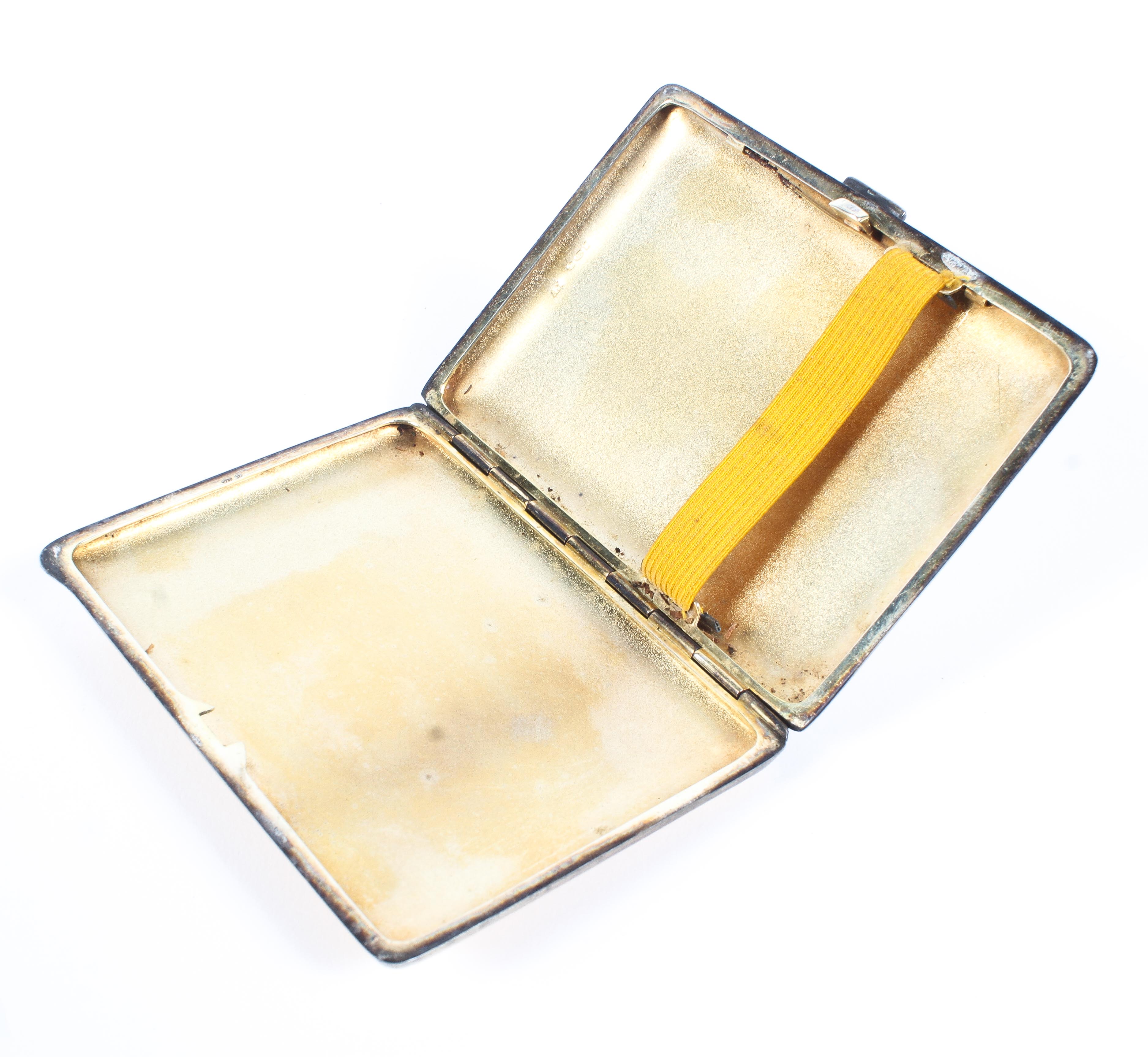 An imported silver cigarette case, - Image 3 of 4