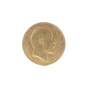 A 1908 Edward VII gold sovereign