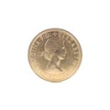 A 1959 Queen Elizabeth II gold sovereign