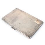 A silver cigarette case,