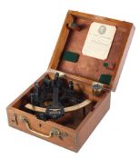 A cased Hezzanith maritime sextant with certificates