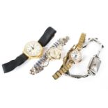 Four ladies wristwatches, including a Tudor rotor self winder,