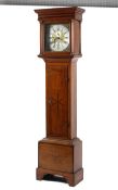 An 18th century oak longcase clock with brass dial, named for Richard Hardwick/Ashwick (Somerset),