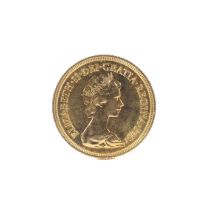 A 1974 Queen Elizabeth II gold sovereign