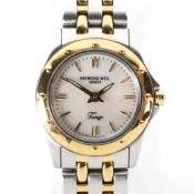 A ladies Raymond Weil "Tango" quartz wristwatch, the mother of pearl dial with gilt hour markers,
