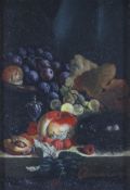 20th Century Continental School, Still Life, oil on board, indistinctly signed Amarah,