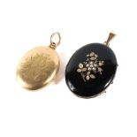 Two lockets possibly gold, untested,