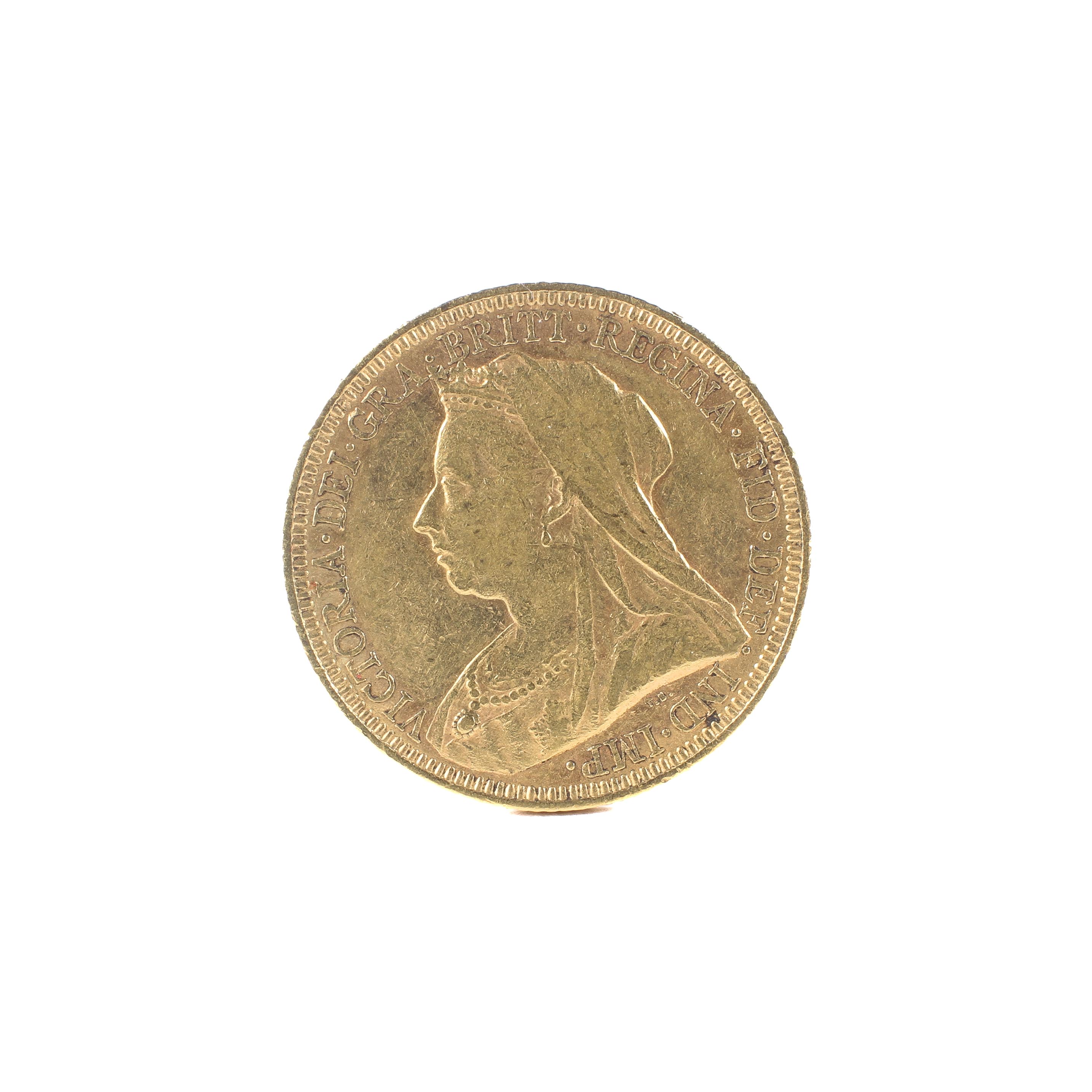 An 1895 Queen Victoria gold sovereign