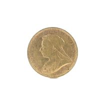 An 1895 Queen Victoria gold sovereign