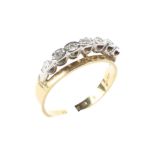 An 18ct gold and diamond dress ring,