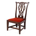 A Georgian style mahogany child's chair,