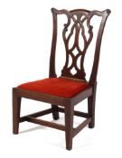 A Georgian style mahogany child's chair,