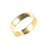 A 22ct gold wedding band, size U,