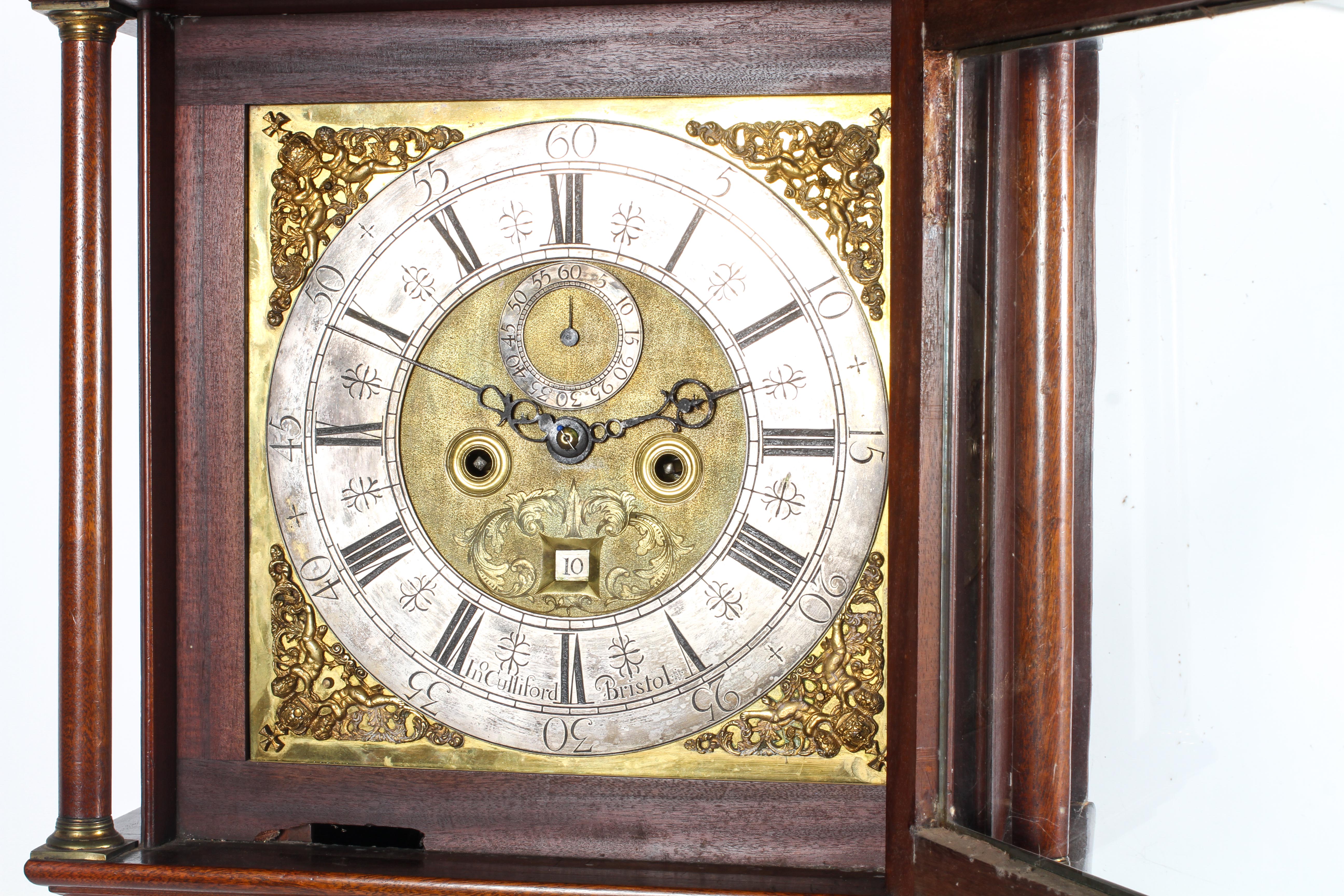 A late 18th century mahogany brass dialled eight day longcase clock, named for InCulliford Bristol, - Image 2 of 4