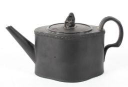 A Neale & Co. black basalt teapot and cover