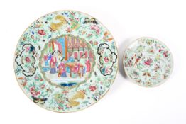 Two late 19th century/early 20th century Canton plates,