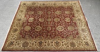 A 20th century Indian woven wool rug,