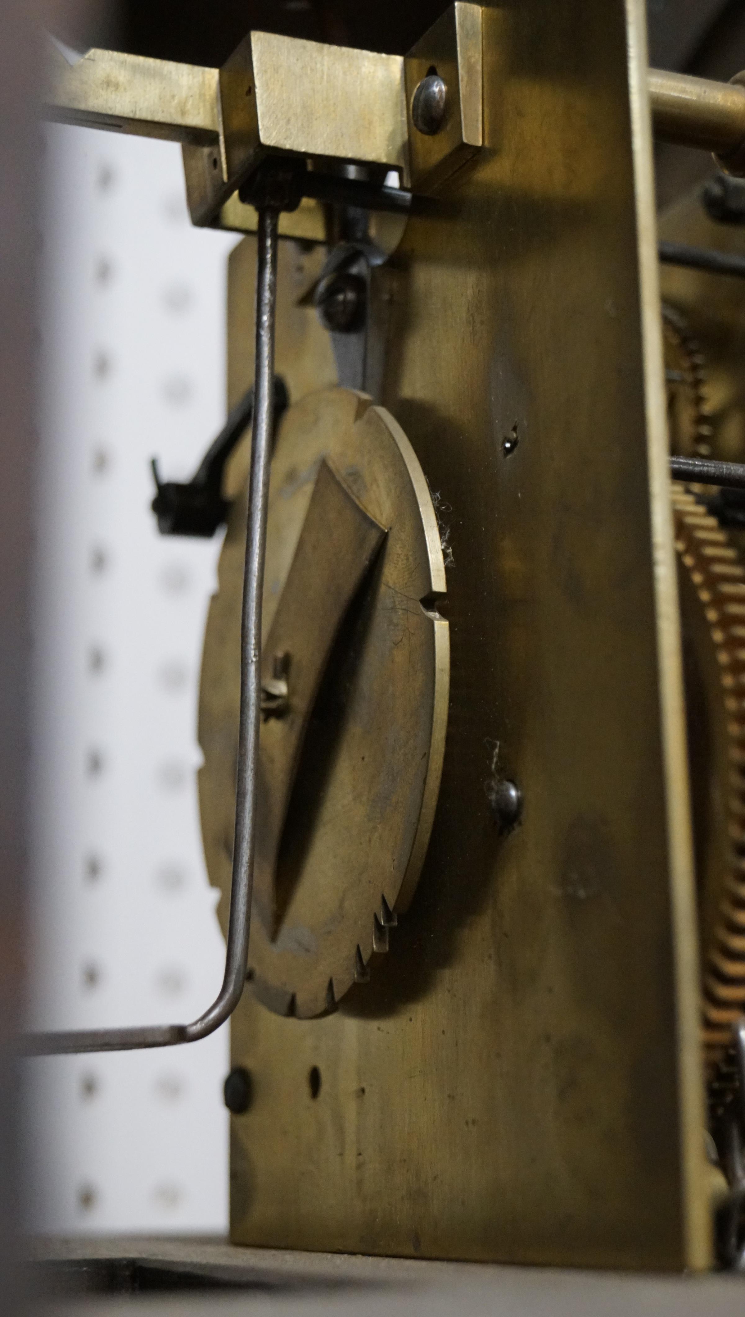 An 18th century oak longcase 30 hour clock with brass dial, named for Thomas Bridge Wigan, - Image 8 of 20