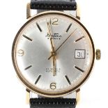 A gents 9ct gold case Bentima Star 25 jewel automatic wristwatch,