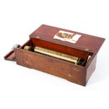 A Victorian mahogany cased Swiss musical box, retailed by Martin of Manchester,
