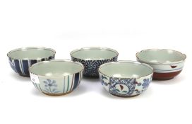 Five 20th century Japanese bowls.