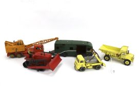 Five Dinky 'Supertoys' diecast models. Comprising a British Railways Horse Box no.