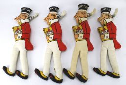 Four vintage 'Sunny Jim' figures advertising force wheat flakes.