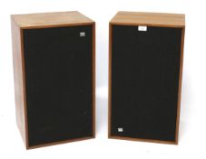 A pair of vintage Wharfdale Dovedail 3 speakers.