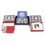 Three Royal Mint proof coin collections for the years 2002, 2003 & 2004.