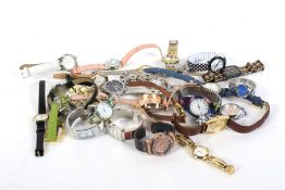 An assortment of ladies wristwatches.