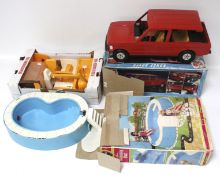 A collection of Sindy toys.