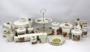 A collection of Lord Nelson pottery Gay time pattern wares.