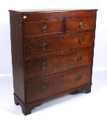 A 19th century mahogany chest of drawers.