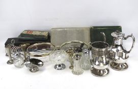 A collection of silver plated wares.