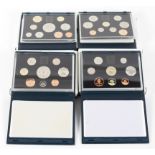 Four Royal Mint proof coin collections, for the years 1992, 1993, 1995 & 1996.