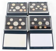 Four Royal Mint proof coin collections, for the years 1992, 1993, 1995 & 1996.