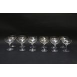 A collection of twelve Babycham glasses from the 1950s and later