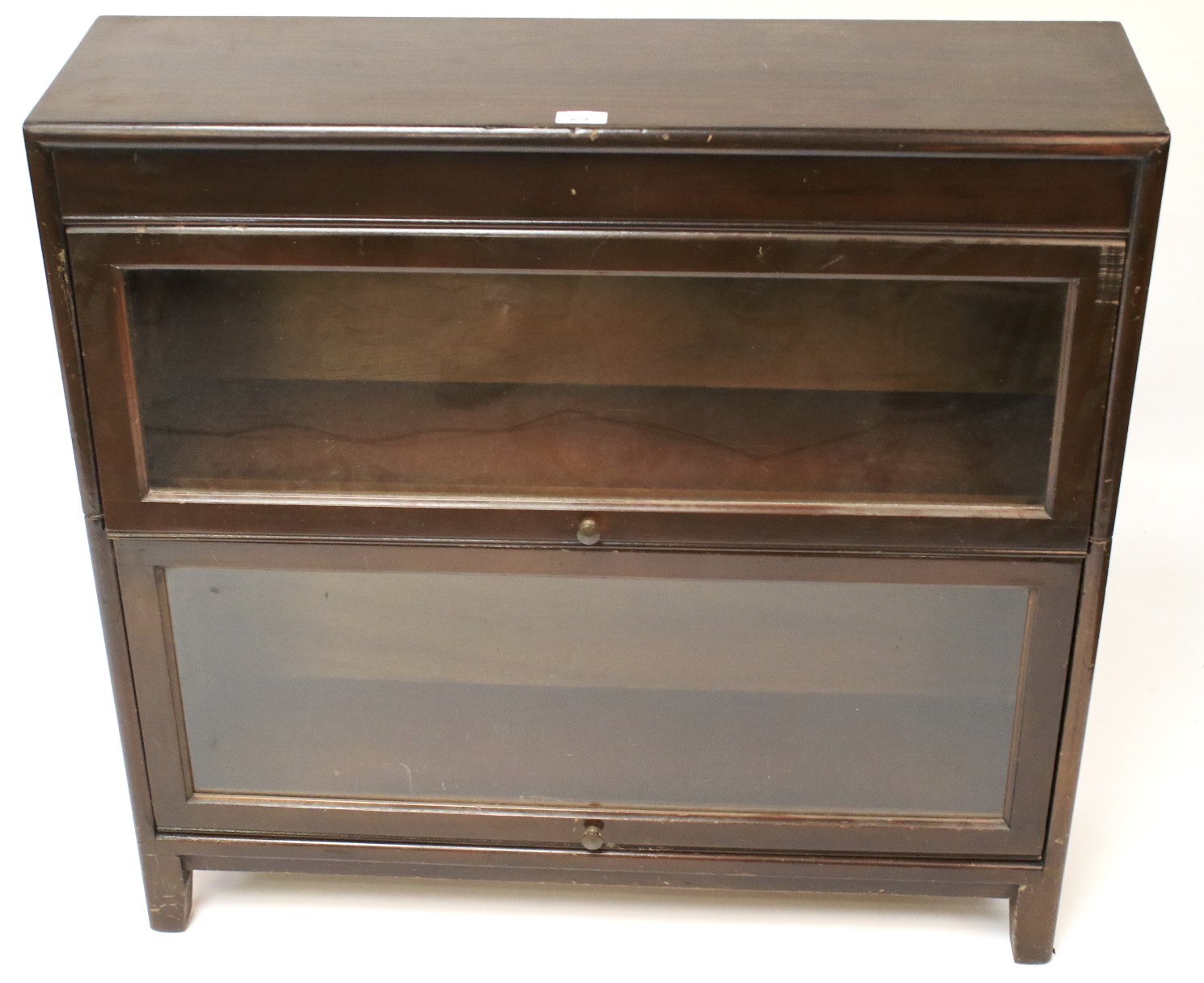 A glazed and stained early 20th century bookcase.